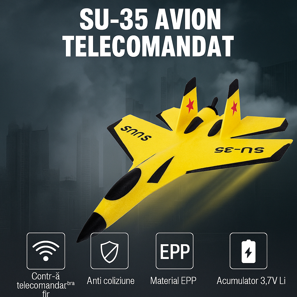 Fomy – Avion cu Telecomandă din Spumă Durabilă